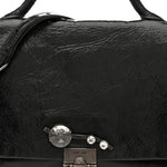 Vitello Shine Crystal Shoulder Bag Black