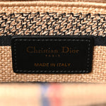Canvas Jute Embroidered Medium Lady D-Lite Beige Multicolor