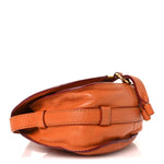 Grained Calfskin Small Marcie Saddle Bag Wood Rose
