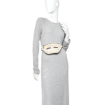 Grained Calfskin Small Logo Belt Bag White