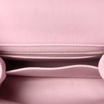 Crumpled Lambskin Quilted Mini CC Links Top Handle Flap Light Pink