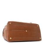 Calfskin Canvas Medium Muse Two Brown