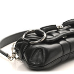 Nappa Vertical Matelasse Medium Maxi Horsebit Chain Shoulder Bag Black