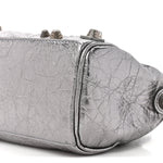 Metallic Agneau Arena Mini Le Cagole Duffle Crossbody Bag Silver
