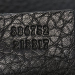 Pebbled Calfskin Medium Soho Flap Crossbody Black