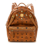 Visetos Studded Small Dual Stark Backpack Cognac