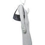 Goatskin Small GG Monochrome Aphrodite Shoulder Bag Black