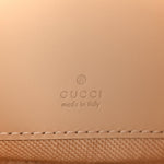 Calfskin GG Super Mini Debossed Chain Wallet Light Beige