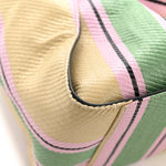 Raffia Striped Logo Tote Multicolor