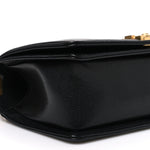 Caviar Chevron Quilted Medium Boy Flap Black