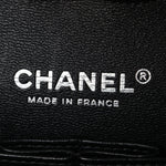 Metallic Calfskin Quilted Ombre Medium Double Flap Black