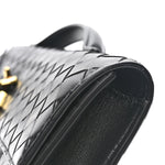 Nappa Intrecciato Long Andiamo Top Handle Clutch Black