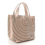 Calfskin Laser Cut Tote Sable