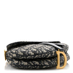 Oblique Saddle Bag With Strap Blue