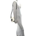 Calfskin Quilted Cambon Small Messenger White Black