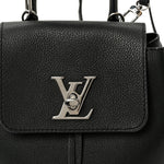 Calfskin Lockme Mini Backpack Black
