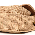 Raffia Calfskin Monogram Medium Niki Chain Satchel