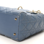 Lambskin Cannage Medium Lady Dior Denim Blue