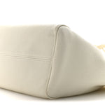 Calfskin Cuir Small Triomphe Cabas Drawstring White