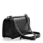 Caviar Quilted Medium Boy Flap Black