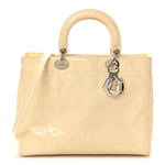 Patent Cannage Large Lady Dior White