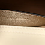 Textured Calfskin Web Mini Diana Tote Bag Mystic White