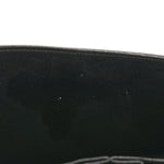 Patent Quilted Jumbo Double Flap Black