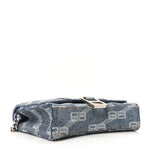 Denim BB Monogram Hourglass Chain Bag Blue