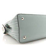 Shiny Nappa Trapuntata Small DotCom Click Top Handle Chain Satchel Light Blue