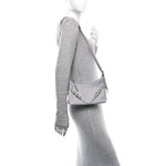 Tumbled Calfskin Mini Voyou Boyfriend Party Bag Light Grey
