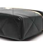 Caviar Quilted Top Handle Slim Vanity With Chain Black