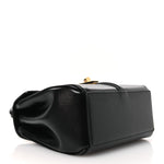 Satinated Calfskin Mini 16 Top Handle Bag Black