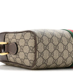 GG Supreme Monogram Web Small Ophidia Shoulder Bag Brown
