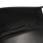 Calfskin Painted Chevron Embossed Medium Boy Flap Black