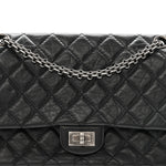 Aged Calfskin Quilted 2.55 Reissue 226 Flap Black