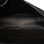 Suede Calfskin Small Souplissimo Maxi Flap Black