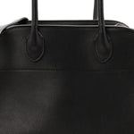 Polished Saddle Calfskin Soft Margaux 10 Bag Black