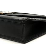 Smooth Calfskin Matelasse Chevron Large Monogram Satchel Black