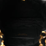 Shiny Calfskin Quilted Mini Chanel 22 Black