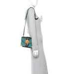 Antic Soft Saffiano Lions Head Cahier Shoulder Bag Assenzio Black