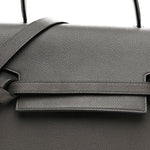 Grained Calfskin Micro Belt Bag Grey