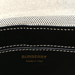 Canvas Horseferry Print Note Crossbody Bag Grey Black