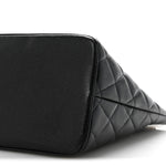 Caviar Quilted Medallion Tote Black