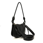 Shiny Nappa Calfskin Paseo Satchel Black