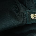 Caviar Chevron Quilted Medium Boy Flap Green