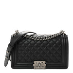 Caviar Quilted Medium Boy Flap Black