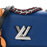 Epi Twist Braided Strap Shoulder Bag MM Bleu Roi