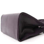 Vegan Leather Small Shopping Bag Eggplant