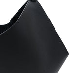 Pebbled Sport Calfskin Medium Lotus Tote Black