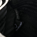 Re-Nylon Saffiano Re-Edition 2000 Double Zip Crossbody Bag Black